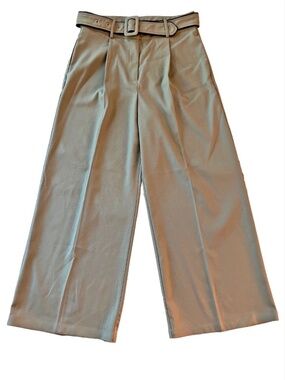 NEW w/ TAG Whiteroom + Cactus Wide Leg Belted Trousers L